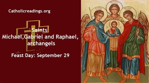 Saints Michael, Gabriel and Raphael, Archangels - Feast Day - September 29 2024 - Catholic Saint ...