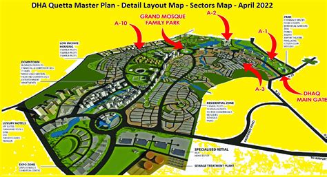 DHA Quetta Master Plan - Detail Layout Map - Sectors Map - April 2022 ...