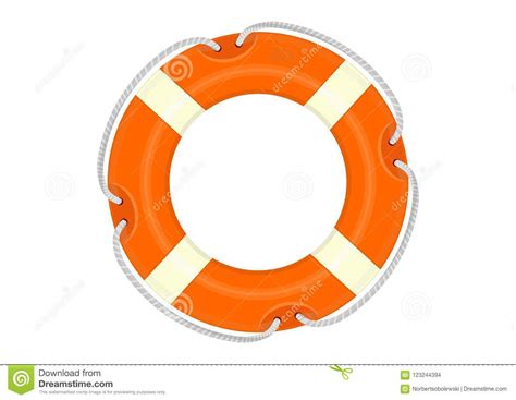 Cartoon lifebuoy. stock vector. Illustration of safety - 123244394