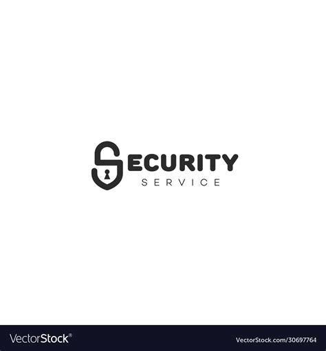 Security service logo Royalty Free Vector Image