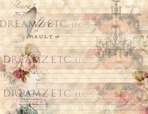 Vintage Lined Journal Paper Pack - Digital - 10 Designs – Dreamz Etc