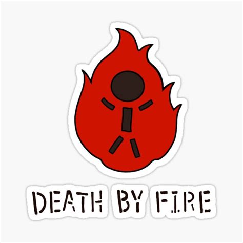 "Death by fire" Sticker for Sale by Khain1 | Redbubble