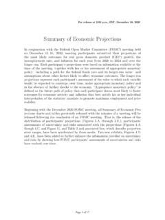 Summary of Economic Projections - Federal Reserve / summary-of-economic-projections-federal ...