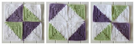 Crochet- Half Square Triangle Grannies - Threadbare Creations