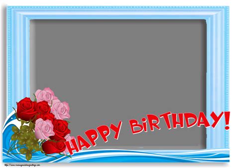 Custom Greetings Cards for Birthday - 🌼 Happy Birthday! - Photo Frame - messageswishesgreetings.com