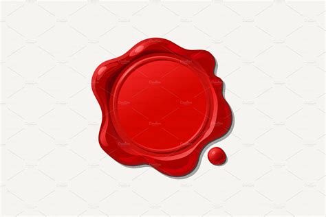 ♥ vector wax seal/wax stamp red | Custom-Designed Graphic Objects ~ Creative Market