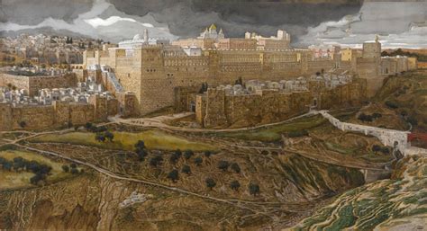 Reconstruction of the Temple of Herod, Southeast Corner - James Tissot Paintings