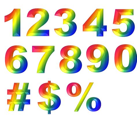 Free illustration: Number, 3D, Rainbow, Gradient - Free Image on Pixabay - 787589