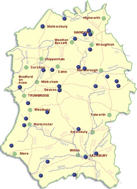 Wiltshire England Map