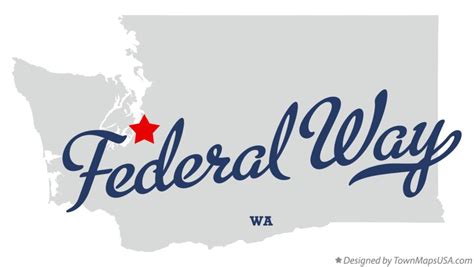 Map of Federal Way, WA, Washington