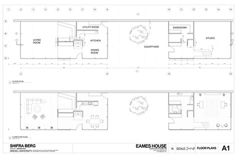 Eames House CAD Drawings (1) | Images :: Behance