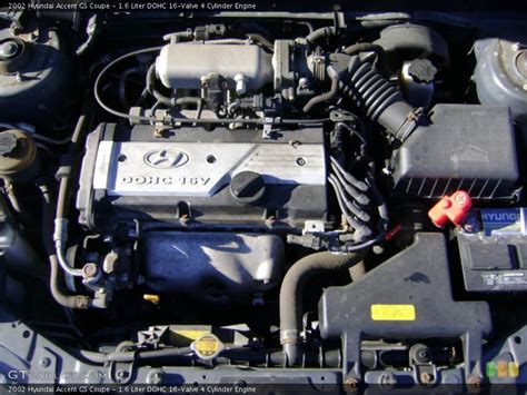 1.6 Liter DOHC 16-Valve 4 Cylinder Engine for the 2002 Hyundai Accent ...