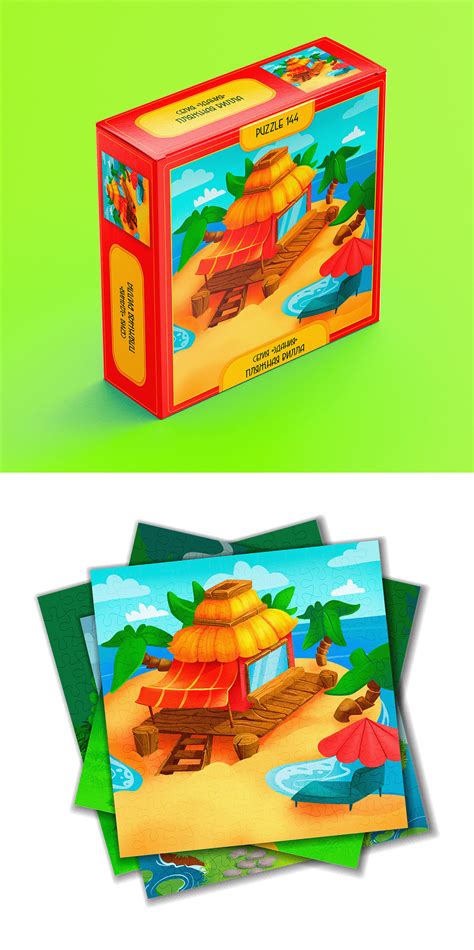 Children's puzzles "Buildings" on Behance