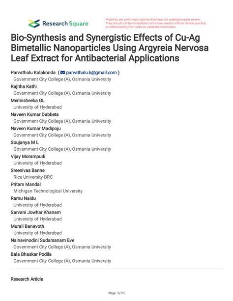 (PDF) Bio-Synthesis and Synergistic Effects of Cu-Ag Bimetallic ...