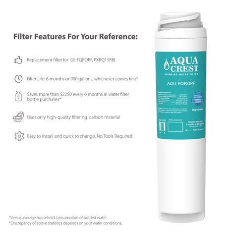 AquaCrest AQU-FQROPF AQUACREST Replacement for GE FQROPF Reverse Osmosis Water Filter Set