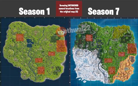 Only 5 out of the 12 original named locations from the "Season 1" map ...