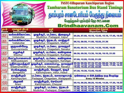 Tambaram Sanadorium BS Timings 1 | Ramesh Palanisamy | Flickr