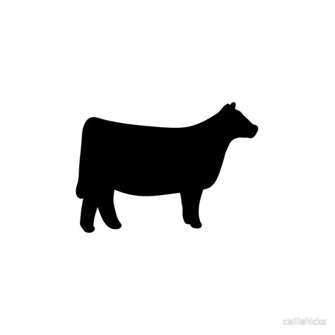 Heifer Silhouette Design Embroidery | Hand Embroidery