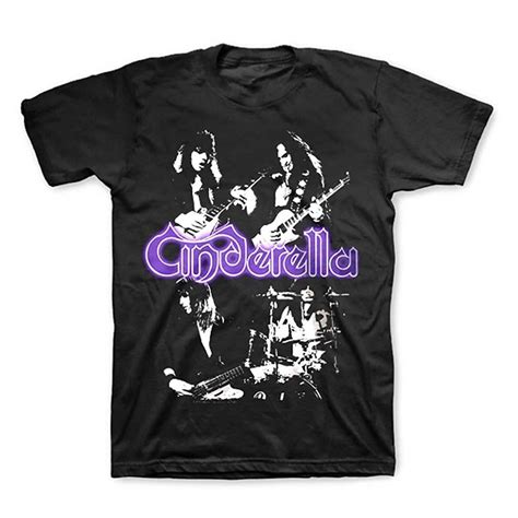 Cinderella Group Photos Glam Band T-Shirt Men cotton Short Sleeve Black Funny T-Shirt | Mens ...