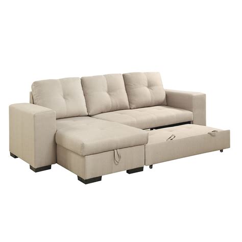 A&J Homes Studio Reversible Chaise Sleeper Sectional | Wayfair