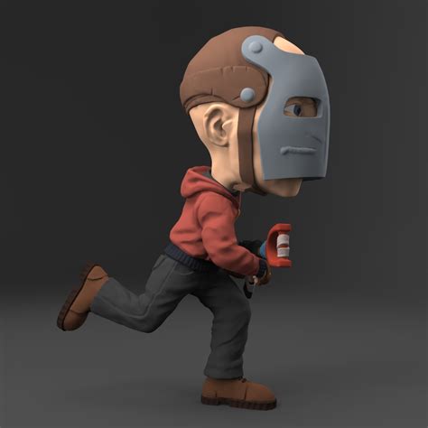 Cartoon Character sculpt from game Rust 3D Model $9 - .fbx .obj .max ...