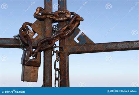 Lock and Chain stock photo. Image of closeup, security - 5383978