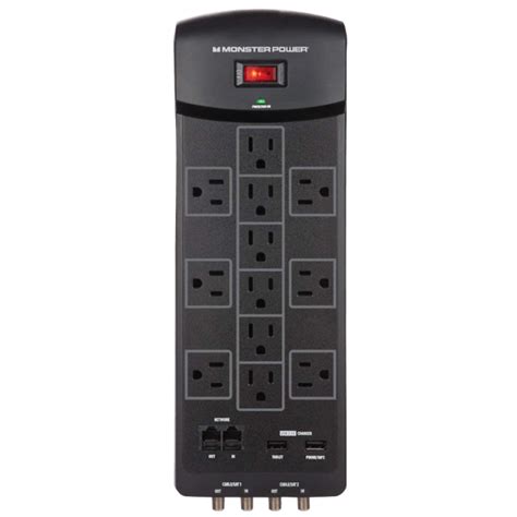 SideDeal: Monster 12-Outlet Surge Protector with USB, Ethernet, & Coax