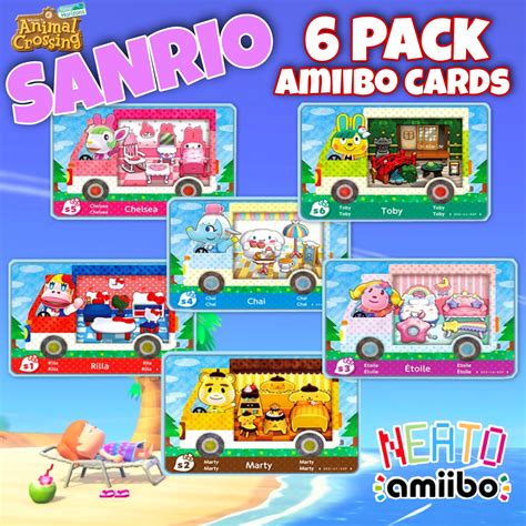 Sanrio Animal Crossing New Horizon Amiibo Cartes NFC Les 6 | Etsy