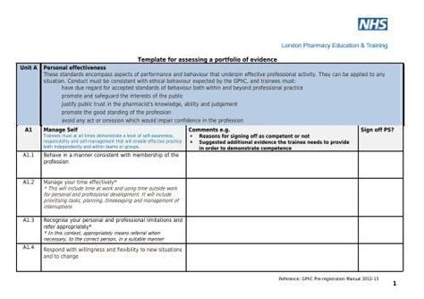 Portfolio Of Evidence Template For Project Management At Templatelayout | Project management ...