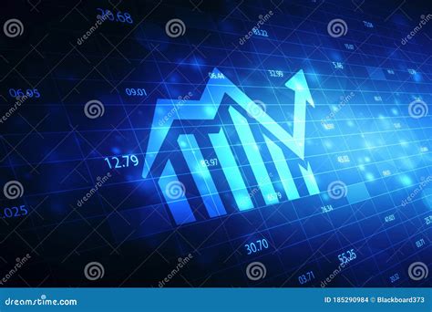 Futuristic Raise Arrow Chart Digital Transformation Abstract Technology ...