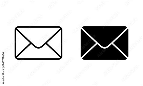 Mail icons set. email sign and symbol. E-mail icon. Envelope icon Stock ...