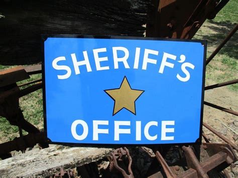 Vintage Painted SHERIFF'S OFFICE Badge Department SIGN Law Police Enforcement | Vintage painting ...