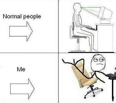 Normal people Vs. Me - Meme subido por Insomnium91 :) Memedroid