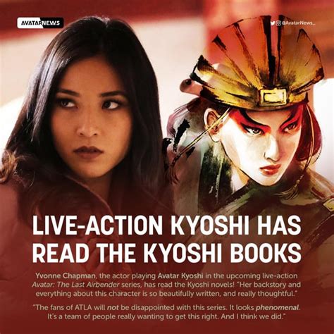 Yvonne Chapman (Kyoshi in the upcoming live-action series) has read the ...