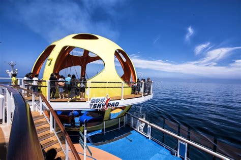 Spectrum of the Seas deck editorial stock photo. Image of amenities ...