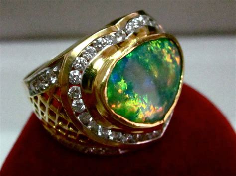 Australian opal ring handmade engagement opal rings Opal wedding rings, Australian opal rings