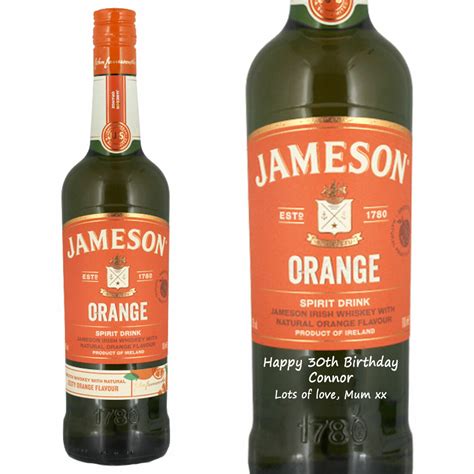 Personalised Jameson Orange Irish Whiskey Liqueur 70cl | Prestige Drinks