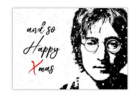 John Lennon Christmas Card. Choice of Sizes. - Etsy UK