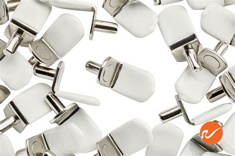 5mm Nickel L-shaped Shelf Pins with white vinyl | WidgetCo