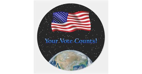 Your Vote Counts - Multiple Products Classic Round Sticker | Zazzle