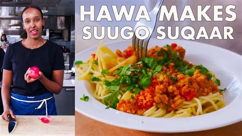 Hawa Makes Suugo Suqaar (Somali Pasta) | From the Test Kitchen | Bon Appétit - YouTube