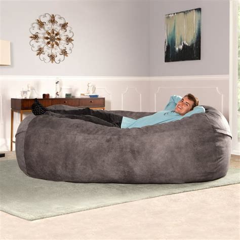 Jaxx Sofa Saxx 7-Foot Giant Bean Bag Lounger - Padded Microvelvet ...