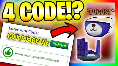 *4x Code!?* ALL NEW PROMO CODES in ROBLOX !!? (August 2020) - YouTube