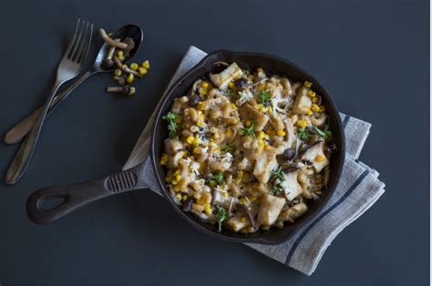 CORN MAC and CHEESE with WILD MUSHROOMS