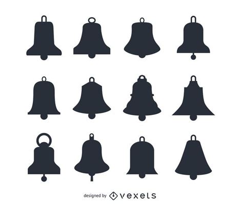 Christmas Bells Silhouette Set - Vector Download