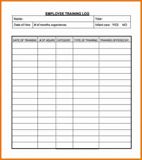 Employee Training Record Template Excel – printable receipt template