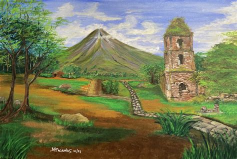 Drawing Mayon Volcano