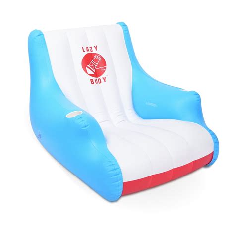 GoFloats Lazy Buoy Floating Swimming Pool Lounge Chair with Cup Holders ...