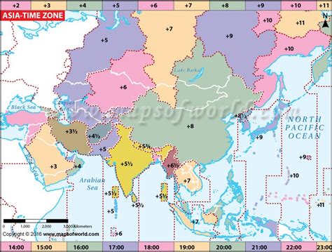 Time Zone Map Of Asia - World Map