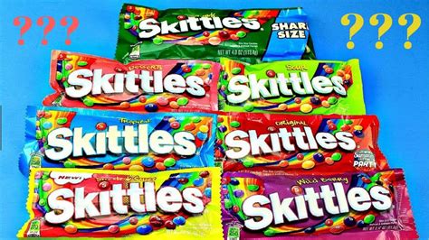 HOW MANY SKITTLES PEICES ARE THERE IN skittle pack ? opening different flavors of skittles candy ...